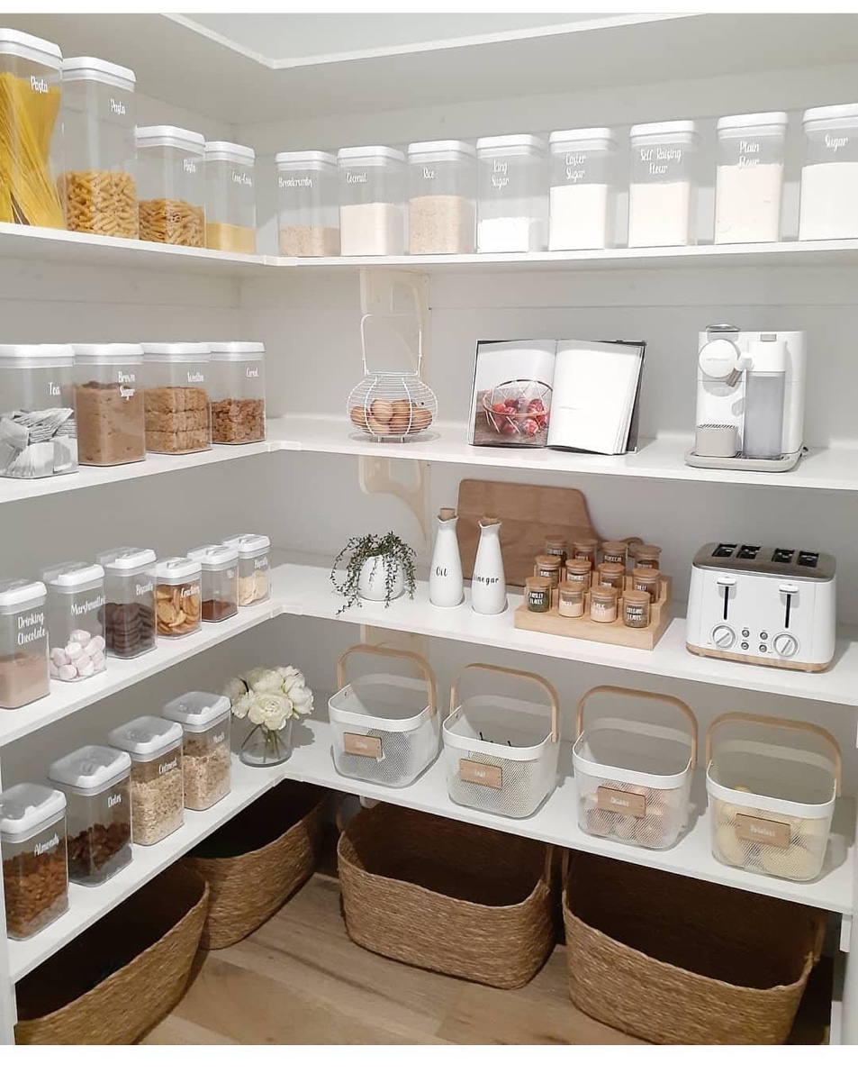 Curated pantry with coffee station, Muttontown Long Island
